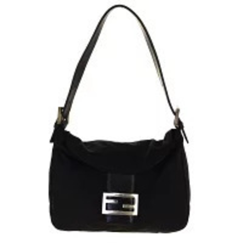 Fendi Mamma Bucket Leather Shoulder Bag Black